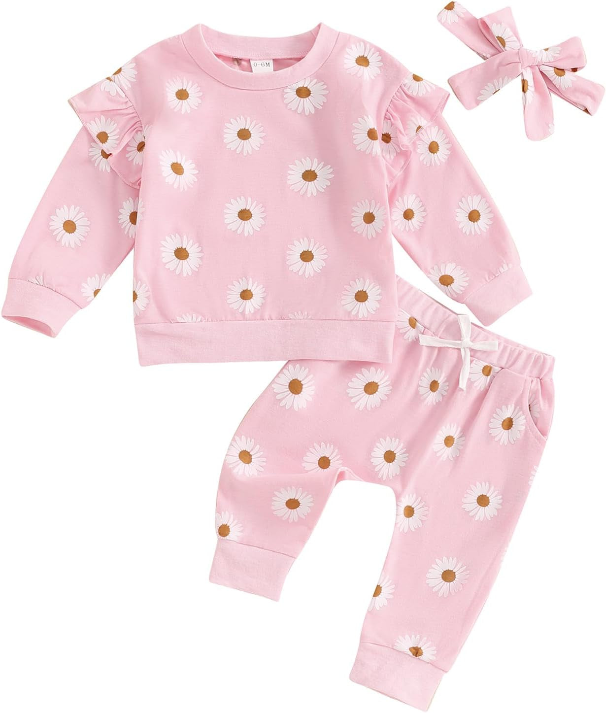 Newborn Infant Baby Girl Clothes Set Sweatshirts Tops Pants Toddler Girl Outfits Gifts 3 6 9 12 18 24 Months