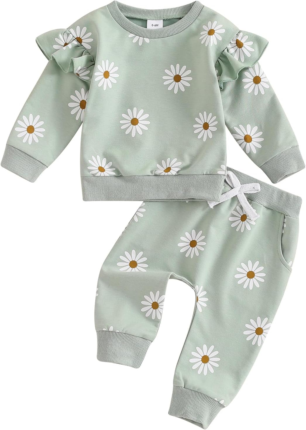 Newborn Infant Baby Girl Clothes Set Sweatshirts Tops Pants Toddler Girl Outfits Gifts 3 6 9 12 18 24 Months
