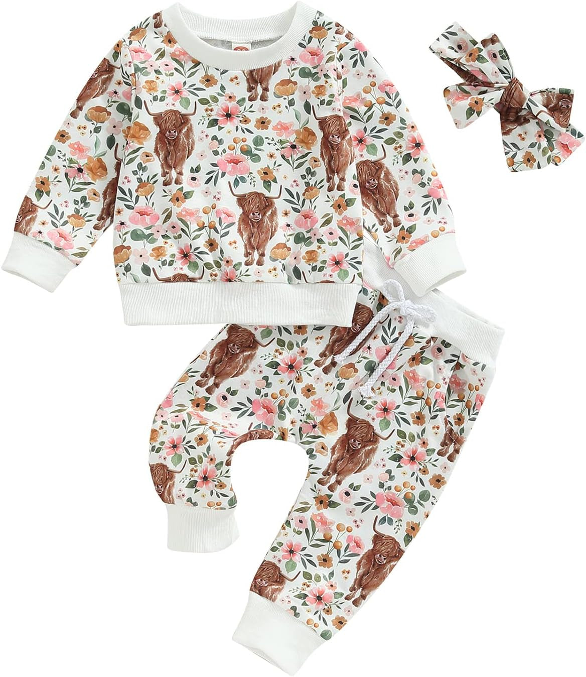 Newborn Infant Baby Girl Clothes Set Sweatshirts Tops Pants Toddler Girl Outfits Gifts 3 6 9 12 18 24 Months