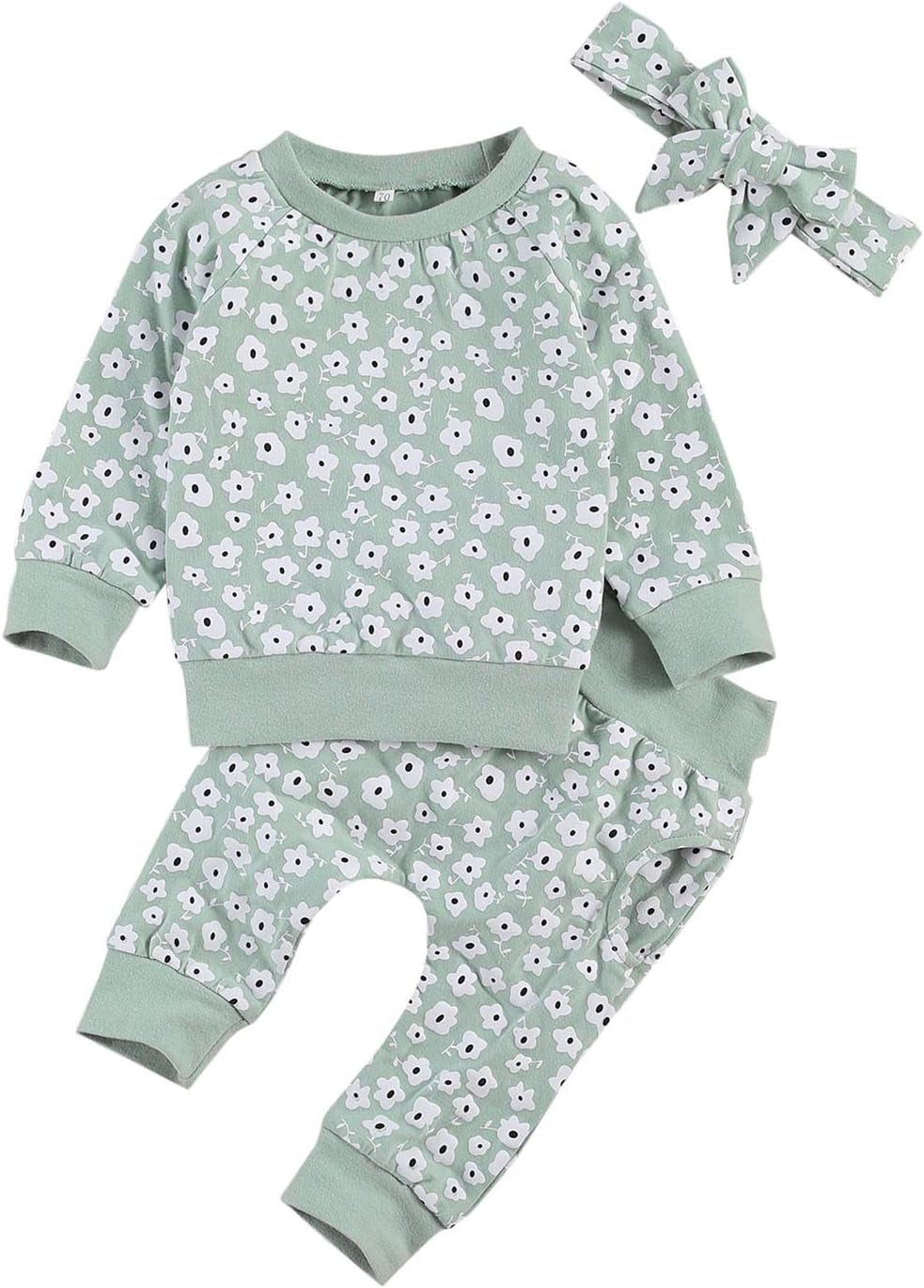 Newborn Infant Baby Girl Clothes Set Sweatshirts Tops Pants Toddler Girl Outfits Gifts 3 6 9 12 18 24 Months