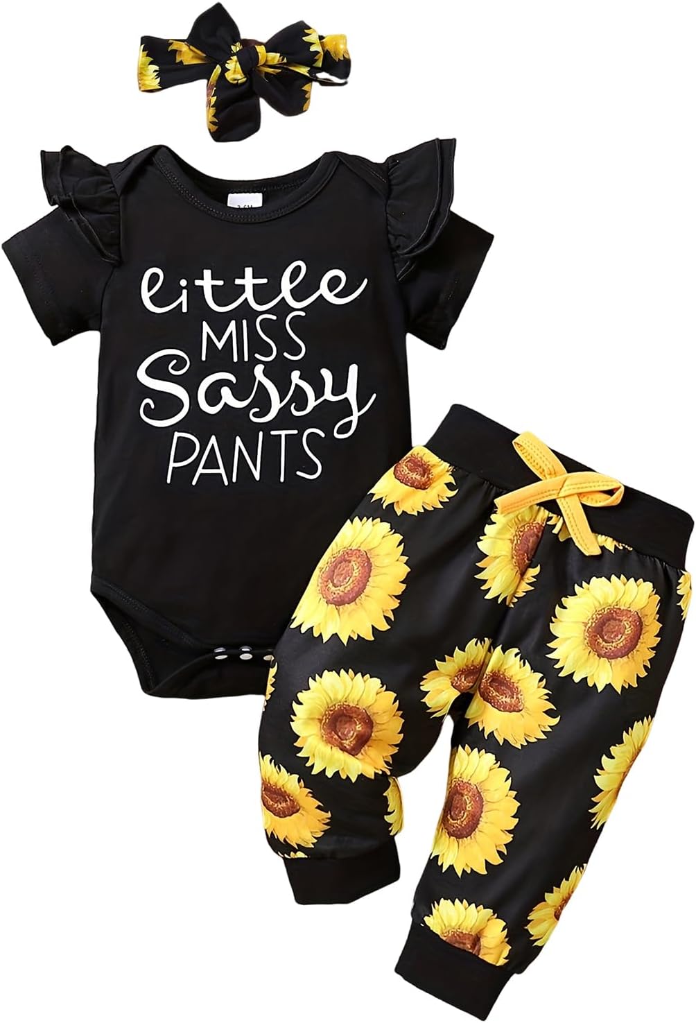 Newborn Baby Girl Clothes Infant Ruffle Romper Pants Set Summer Outfits Cute Baby Clothes for Girls