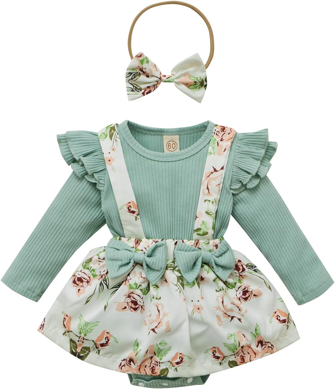 Infant Baby Girl Bodysuits Romper Lace Sweater Onesie Shorts Ruffle Long Sleeve Newborn Fall Winter Clothes