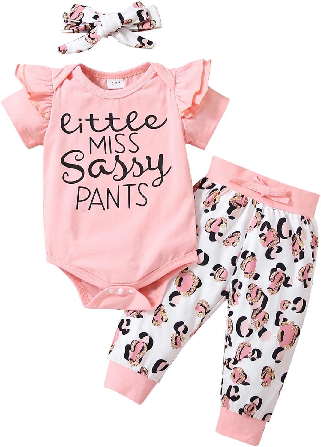 Newborn Baby Girl Clothes Infant Ruffle Romper Pants Set Summer Outfits Cute Baby Clothes for Girls