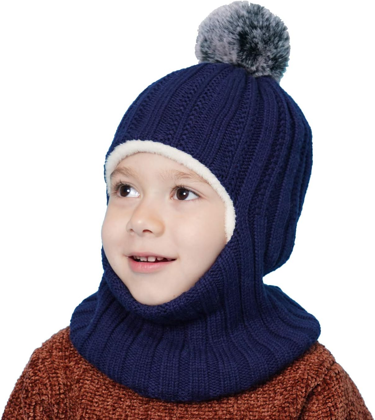 Baby Winter Hat Scarf Set, Unisex Infant Toddler Kids Hat Scarf