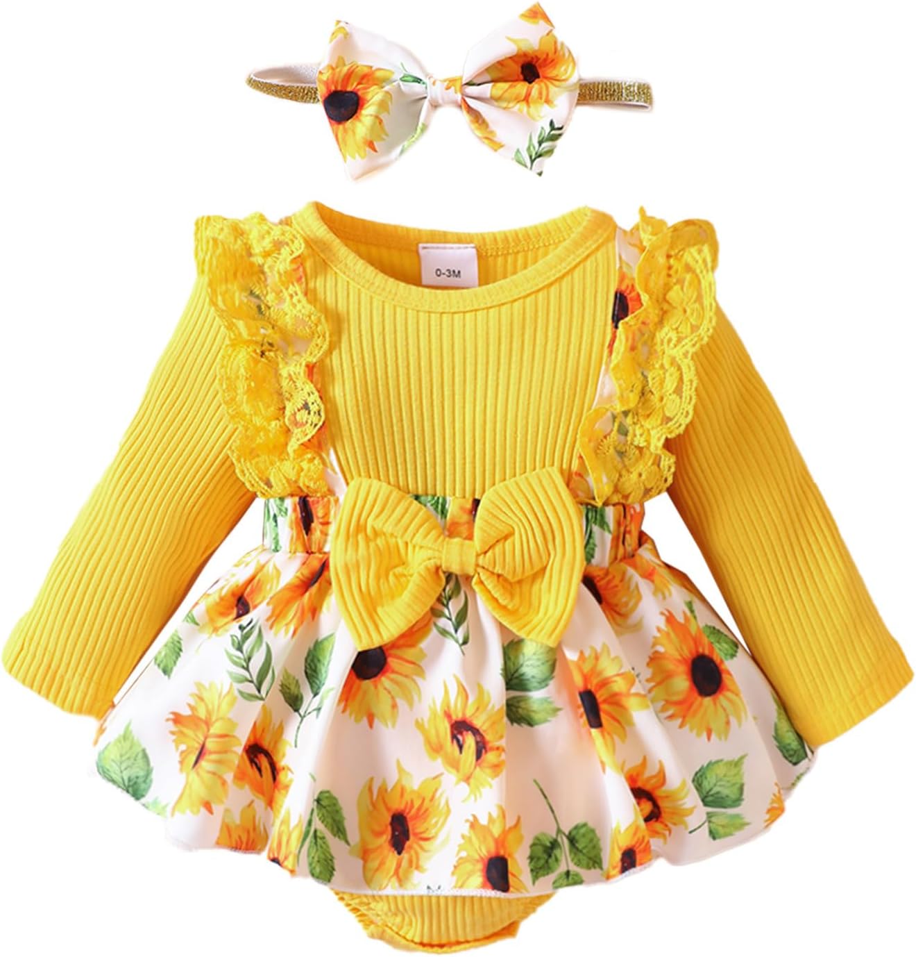 Infant Baby Girl Bodysuits Romper Lace Sweater Onesie Shorts Ruffle Long Sleeve Newborn Fall Winter Clothes