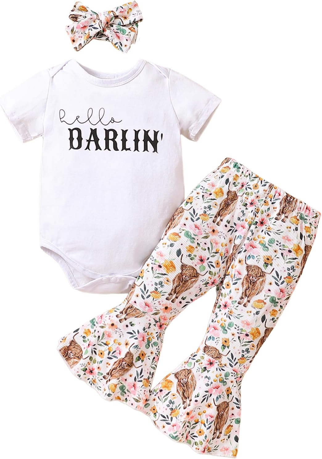 Newborn Baby Girl Clothes Infant Ruffle Romper Pants Set Summer Outfits Cute Baby Clothes for Girls