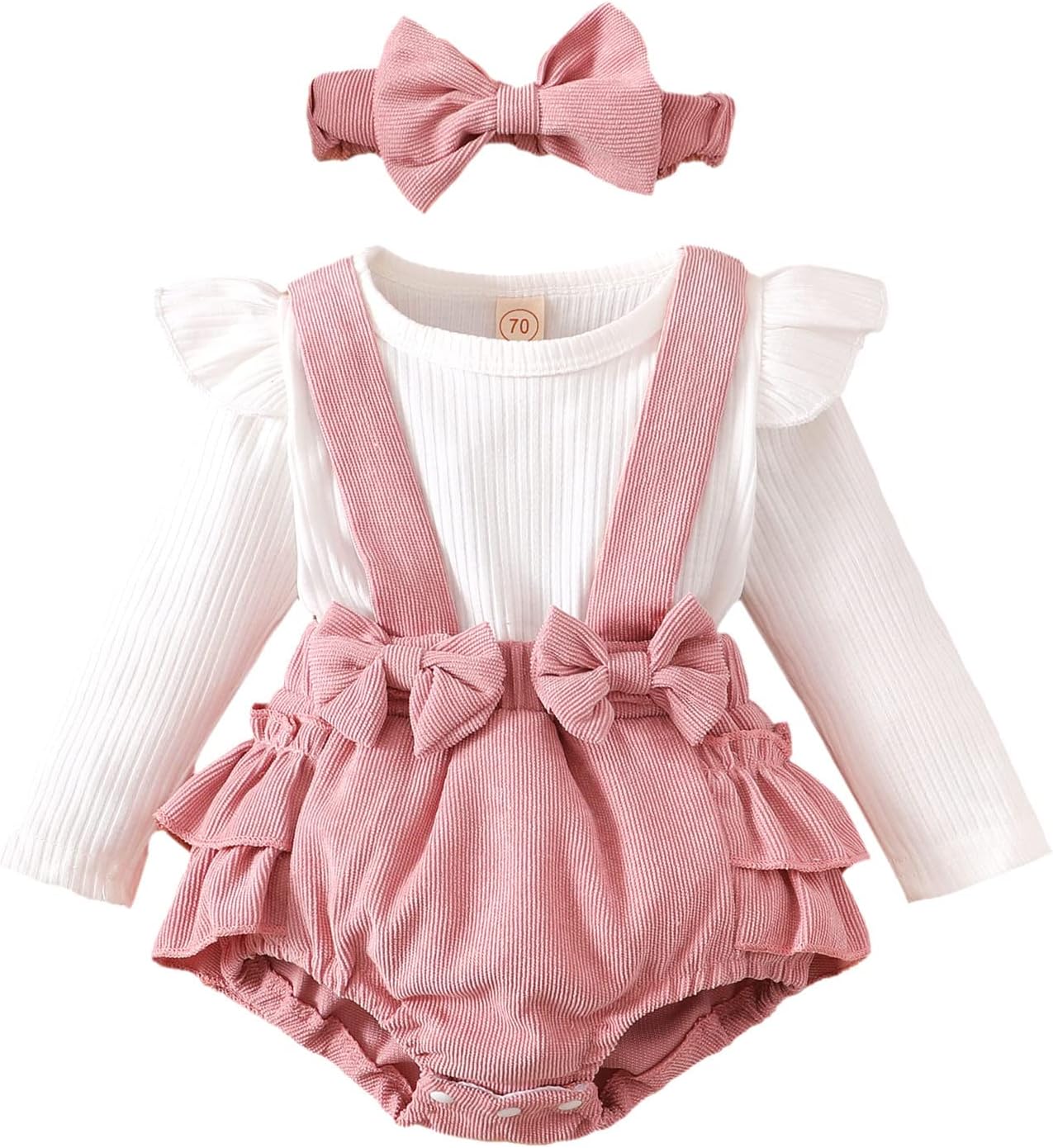 Infant Baby Girl Bodysuits Romper Lace Sweater Onesie Shorts Ruffle Long Sleeve Newborn Fall Winter Clothes