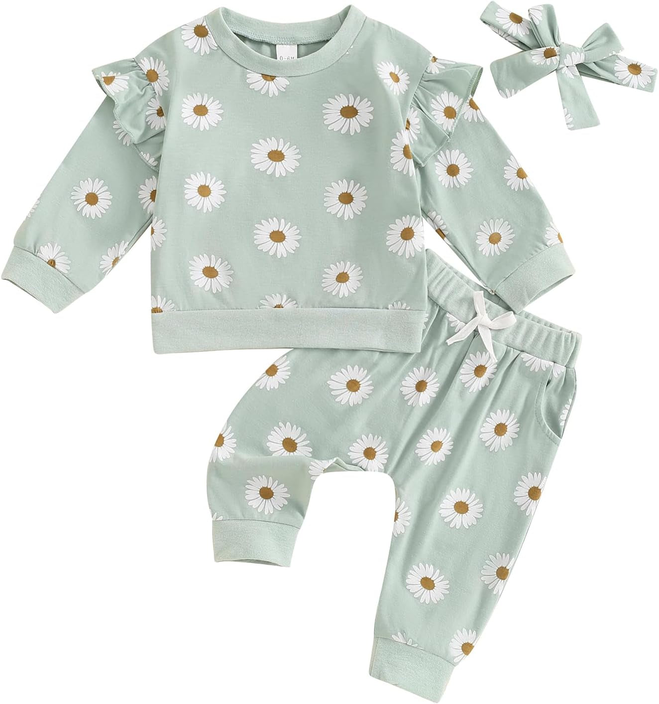 Newborn Infant Baby Girl Clothes Set Sweatshirts Tops Pants Toddler Girl Outfits Gifts 3 6 9 12 18 24 Months