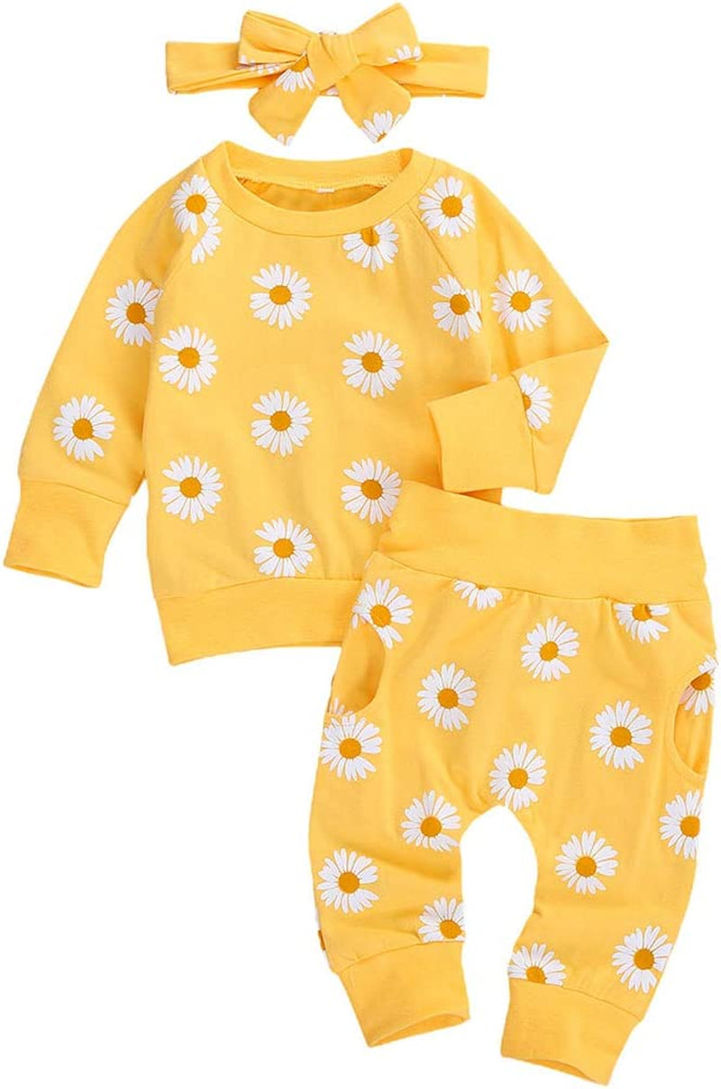 Newborn Infant Baby Girl Clothes Set Sweatshirts Tops Pants Toddler Girl Outfits Gifts 3 6 9 12 18 24 Months