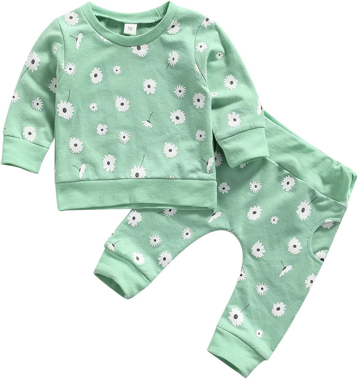 Newborn Infant Baby Girl Clothes Set Sweatshirts Tops Pants Toddler Girl Outfits Gifts 3 6 9 12 18 24 Months