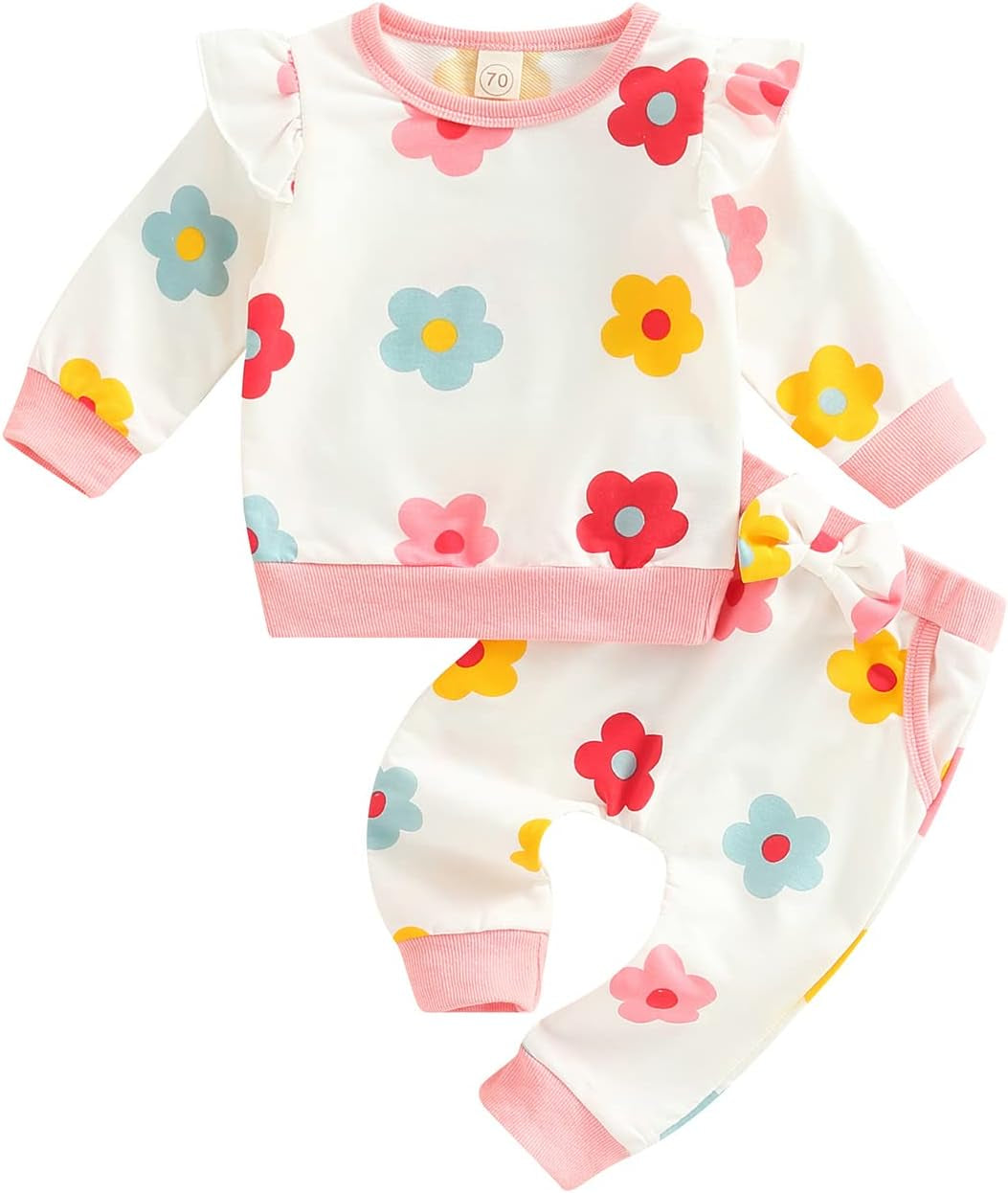 Newborn Infant Baby Girl Clothes Set Sweatshirts Tops Pants Toddler Girl Outfits Gifts 3 6 9 12 18 24 Months