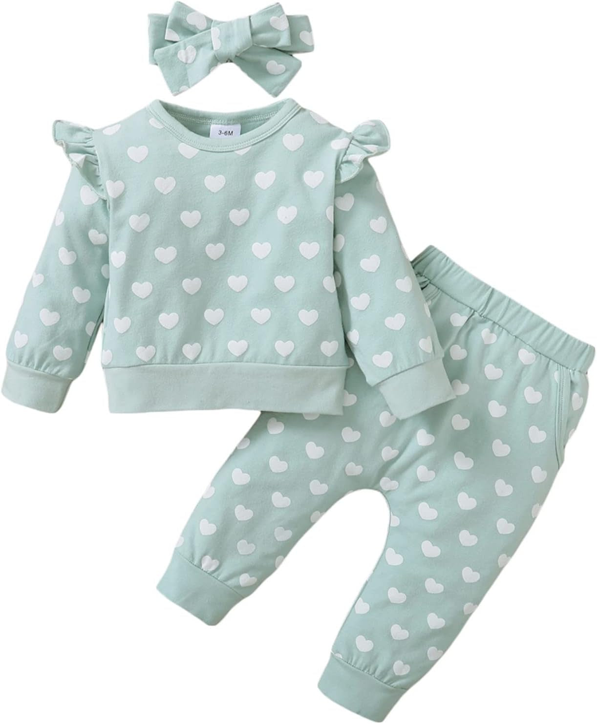Newborn Infant Baby Girl Clothes Set Sweatshirts Tops Pants Toddler Girl Outfits Gifts 3 6 9 12 18 24 Months